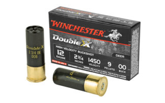 Winchester Double X 12 Gauge 2.75 in #00 Buck Buckshot, 5 Rounds Per Box
