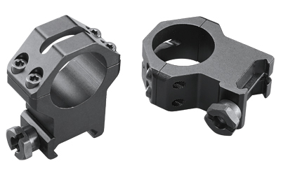 Weaver 48363 4-Hole Tactical Ring Set, 1 in Extra Extra High, Matte Black Aluminum