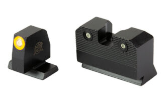 XS Sights R3D 2.0 Suppressor Height Night Sight Set for S&W M&P OR (Orange Front, Green Tritium)