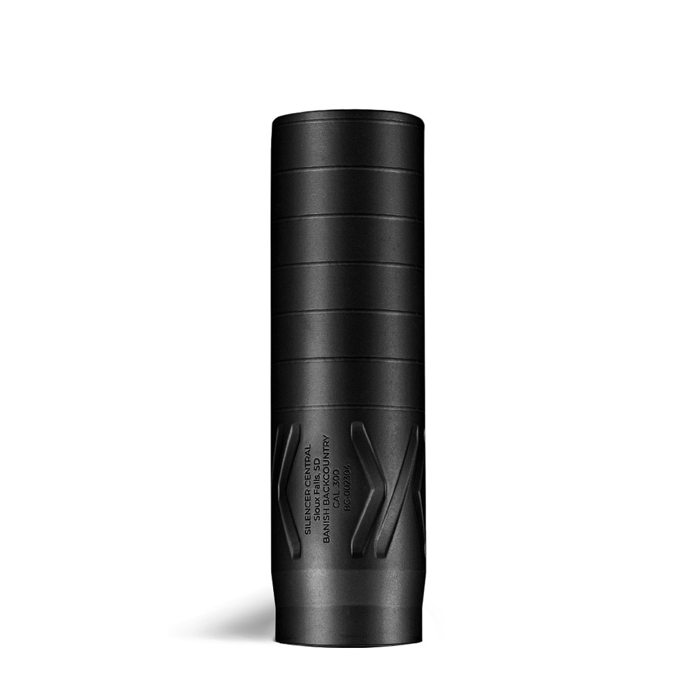 Banish Backcountry .300 RUM Suppressor, 5.5 in, 5/8x24, Titanium, Black Cerakote