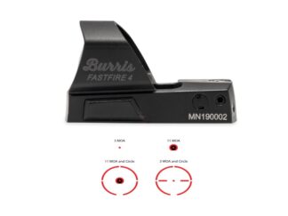Burris FastFire IV 1x Multi-Reticle Red Dot W/ Picatinny Mount, Matte Black