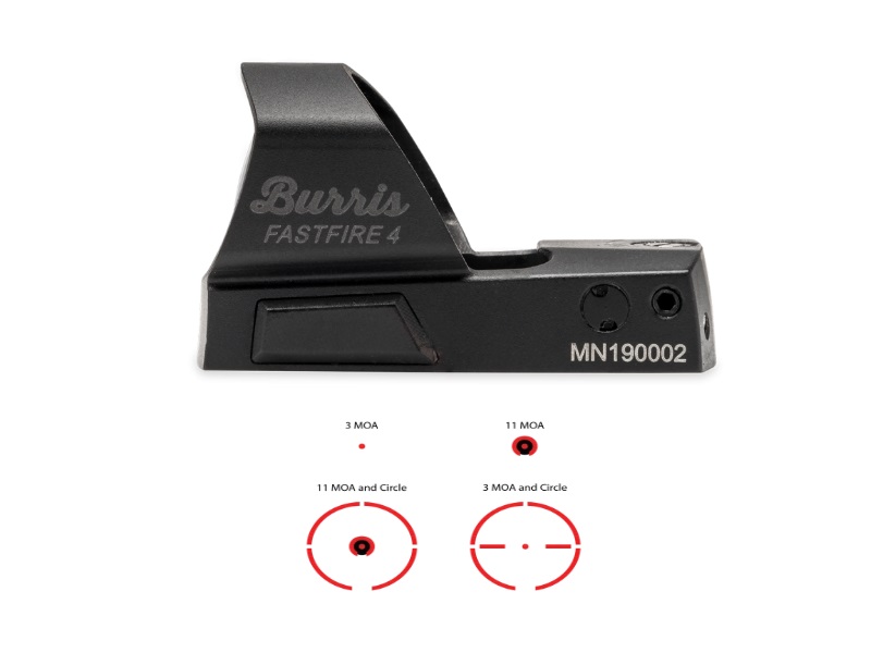 Burris FastFire IV 1x Multi-Reticle Red Dot W/ Picatinny Mount, Matte Black