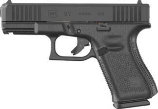 GLOCK 19 V 9mm Semi-Auto Pistol, 4.02 in Barrel, 10+1 Rounds, nDLC Finish, Fixed Sights