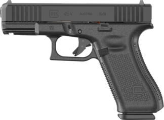 Glock 45 V 9mm Semi-Auto Pistol 4.02" Barrel, 10+1 Capacity, Fixed Glock Sights, Black