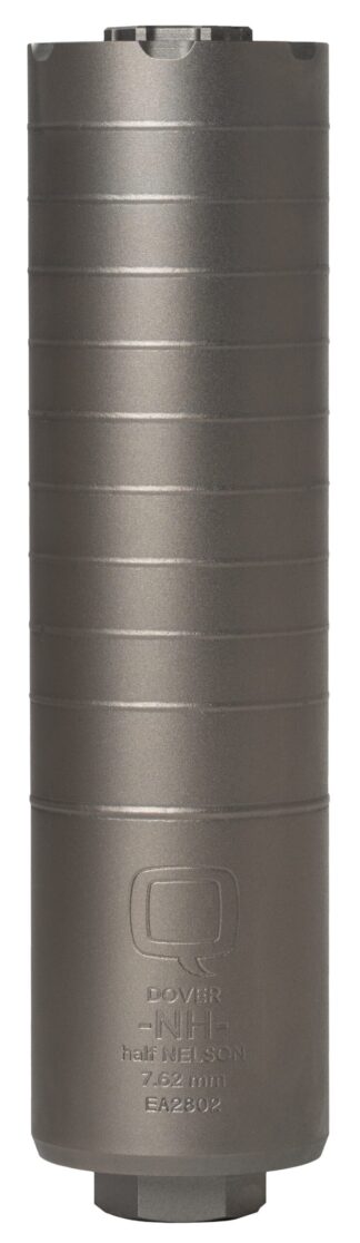 Q Half Nelson .308/7.62 NATO Suppressor 5/8x24 Direct Thread, Titanium, Bead Blasted Silver