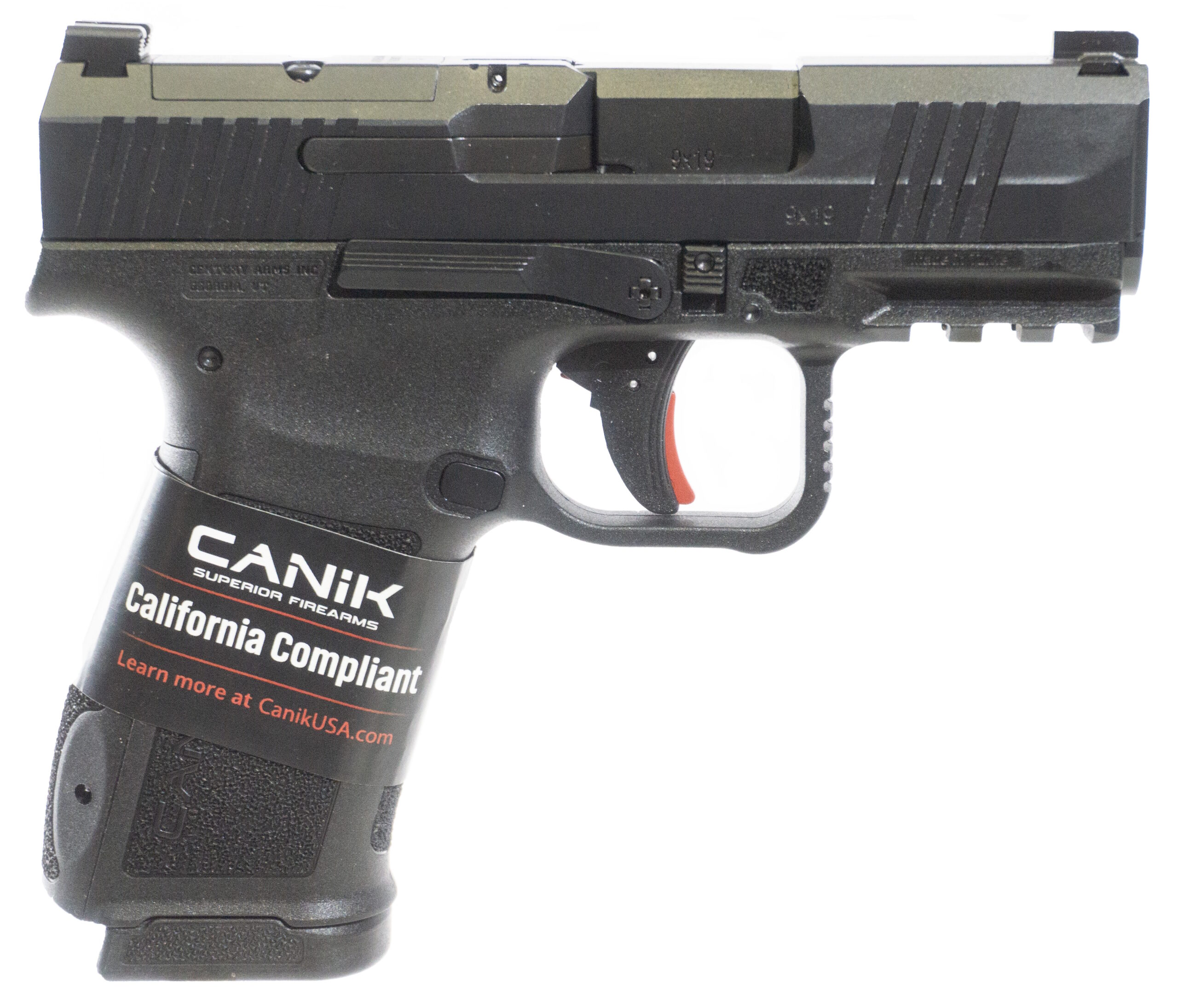 Canik METE MC9L 9mm Semi-Auto Pistol, 3.18 in Barrel, 10+1 Rounds, Black