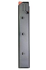 ASC AR Family Magazine 9mm Luger, 20 Rounds, Black Stainless Steel with Orange Follower