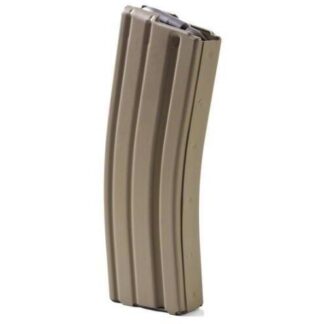 Asc .223 Remington AR Magazine, 30 Rounds, Stainless Steel, Dark Earth, Black Follower