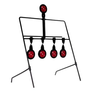 EZ-Aim Deflector Resetting Spinner Target System 16"W x 22.25"H Black/Red