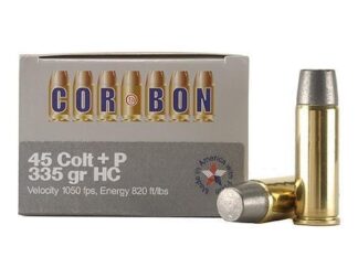 Cor-Bon .45 Long Colt 335 Gr HC Handgun Ammunition, 1050 fps, 20 Rounds