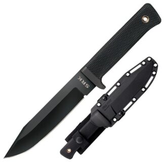 Cold Steel SRK (SK-5) Fixed Blade Knife, 6" Blade, Black Tuff-Ex