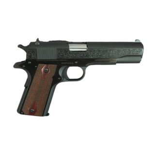 Colt 1911 Gov't Model Handgun .45 ACP 7rd Magazine 5" Barrel Black with Filigree Frame and Barrel