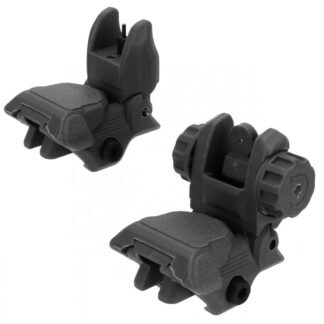 TacFire AR-15 45 Same Plane Low Profile Pop Up Sights Black Polymer