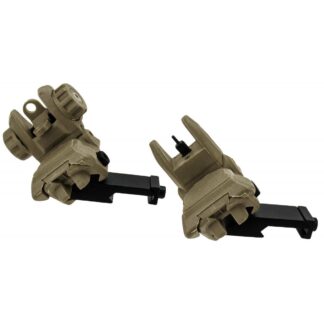 TacFire AR-15 45 Degree Low Profile Pop Up Sights Tan
