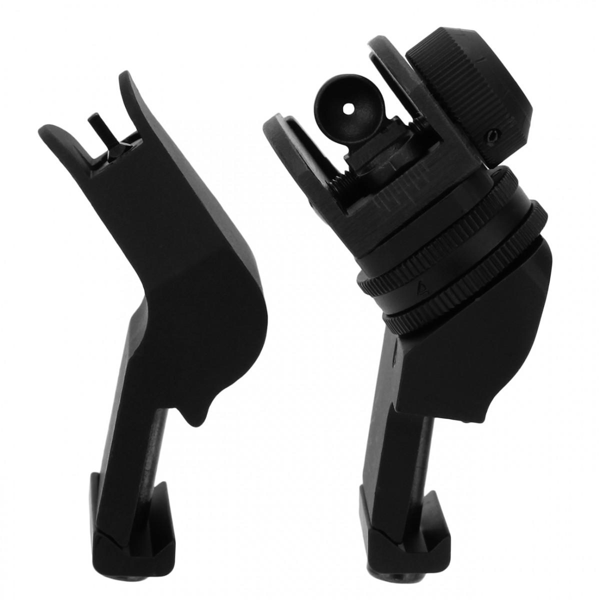 TacFire 45 Degree Rapid Transition Back Up Sights for AR-15, Black Anodized Aluminum