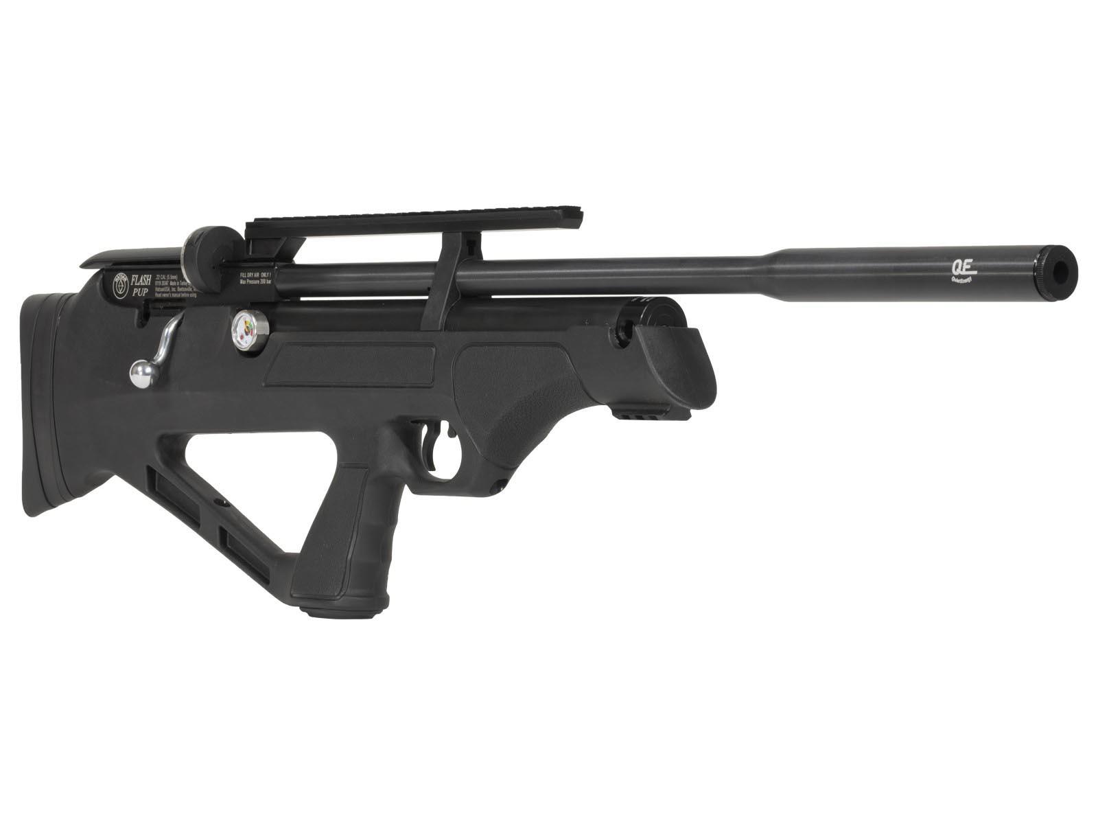 Hatsan FlashPup Syn .22 Cal QE Adv Poly Bullpup Air Rifle - 2 mags/Single-Shot Tray 1120 fps