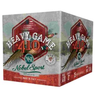 Nobel Sport 410 M .410 GA 3 in Hunting Shotshells #9 Shot, 11/16 oz, 1145 fps, 25 Rounds