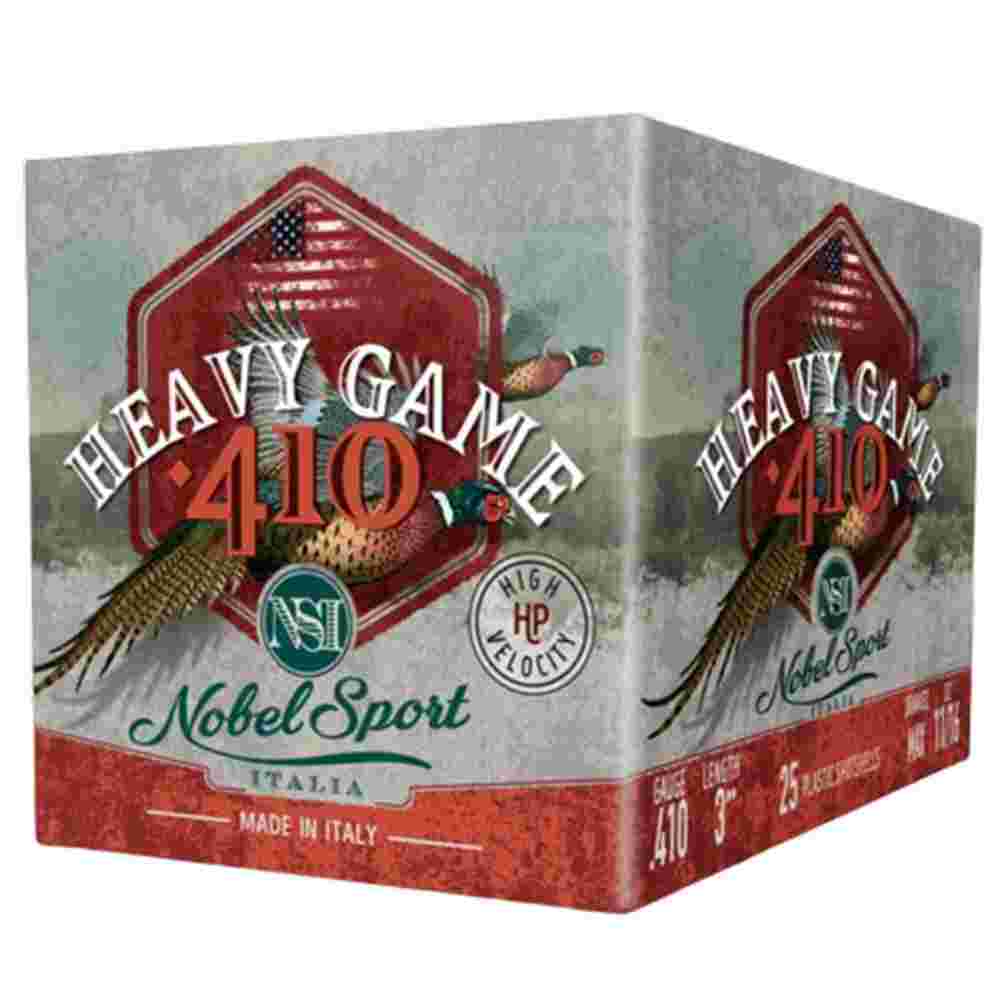 Nobel Sport 410 M .410 GA 3 in Hunting Shotshells #9 Shot, 11/16 oz, 1145 fps, 25 Rounds
