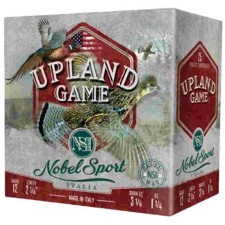 Nobel Sport Upland Game 12 Gauge 2-3/4 in 1-1/4 oz #8 Shot 25 Rounds