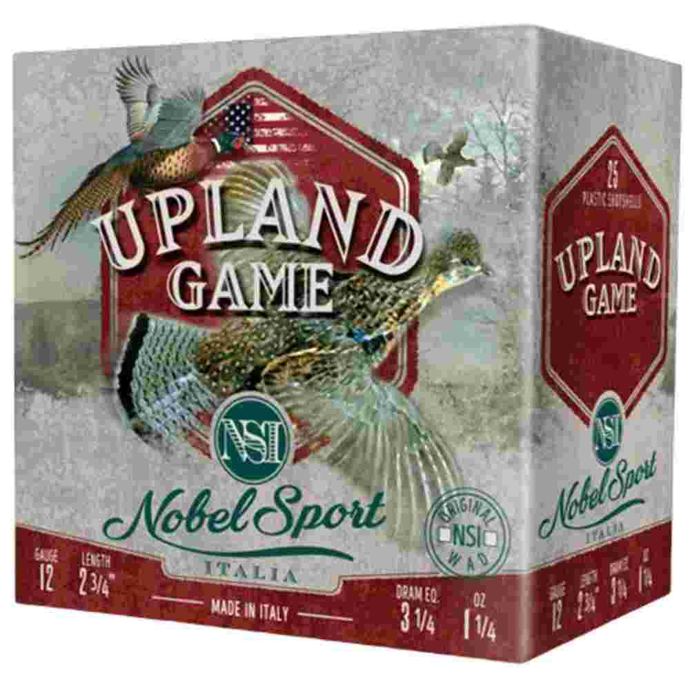Nobel Sport Upland Game 12 Gauge 2-3/4 in 1-1/4 oz #8 Shot 25 Rounds