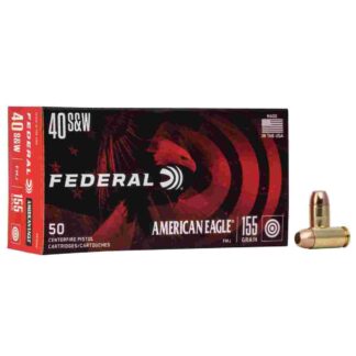 Federal American Eagle .40 S&W 155 Gr FMJ 1160 fps 50 Rounds Per Box