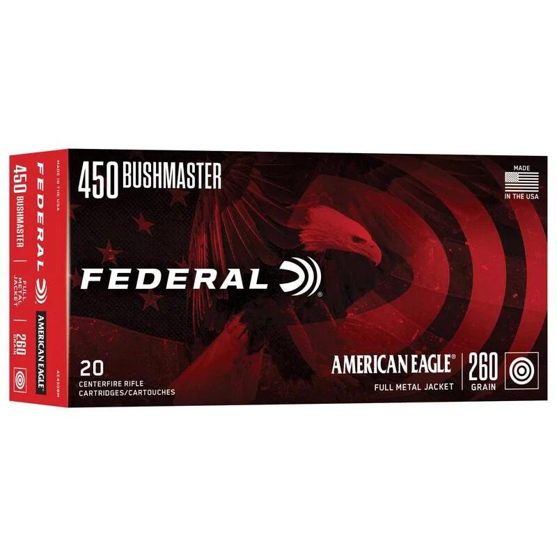Federal American Eagle .450 Bushmaster 260gr FMJ 20-Round Box