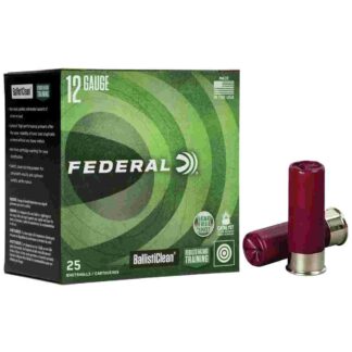 Federal BallistiClean 12 Gauge 2-3/4 in #00 9 Pellet Frangible Shotshells 1600 fps (25 Rounds)