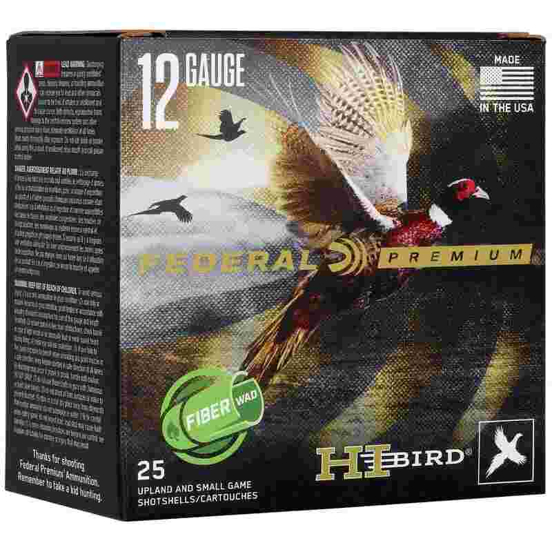 Federal Hi-Bird Fiber Wad Shotshells 12 Gauge 2-3/4 in 1-1/4 oz #4 Lead Shot 25 Rounds