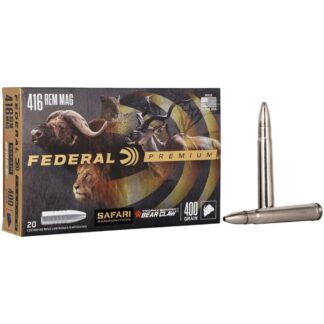 Federal Premium Cape-Shok .416 Remington Mag 400 gr TBBC, 20 Rounds, Nickel-Plated
