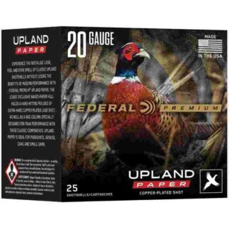 Federal Premium Upland Paper 20 Gauge 2-3/4 in 1 oz #4 Shot 1250 fps 25 Rounds