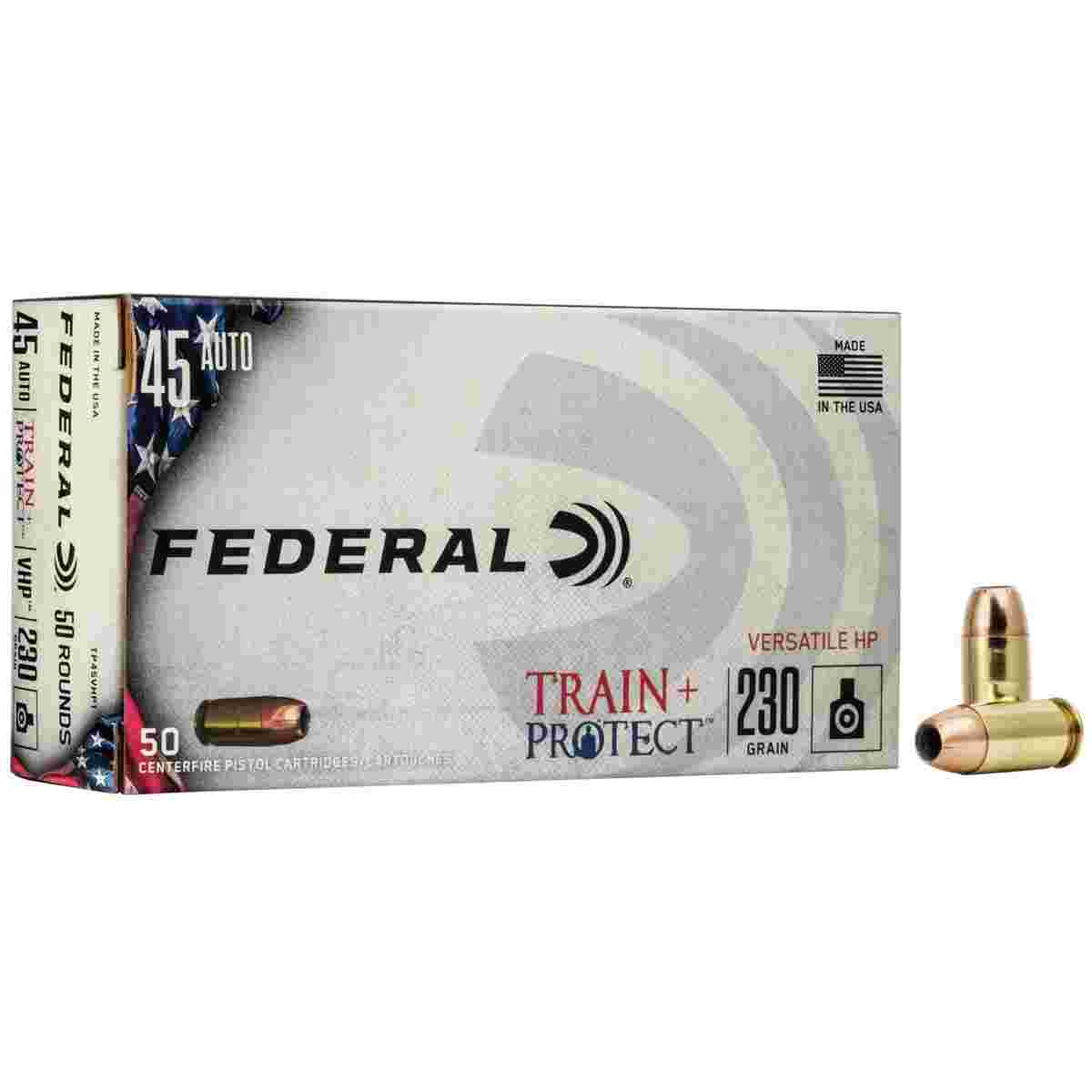 Federal Train+Protect .45 ACP 230 Grain VHP 50 Rounds