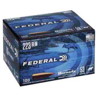 Federal Varmint & Predator .223 Rem 53 gr FMJ 3400 fps, 100 Rounds