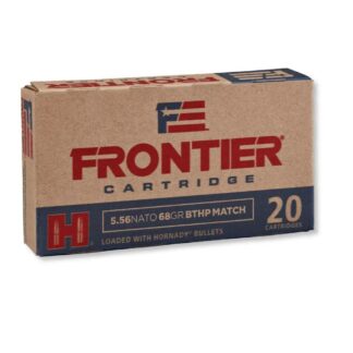 Hornady Frontier NATO Rifle Ammunition 5.56mm 68 gr BTHP-MATCH 500/ct Case (25-20/ct Boxes)