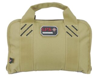 G*Outdoors Double Pistol Case with Visual I.D. Storage System, Tan