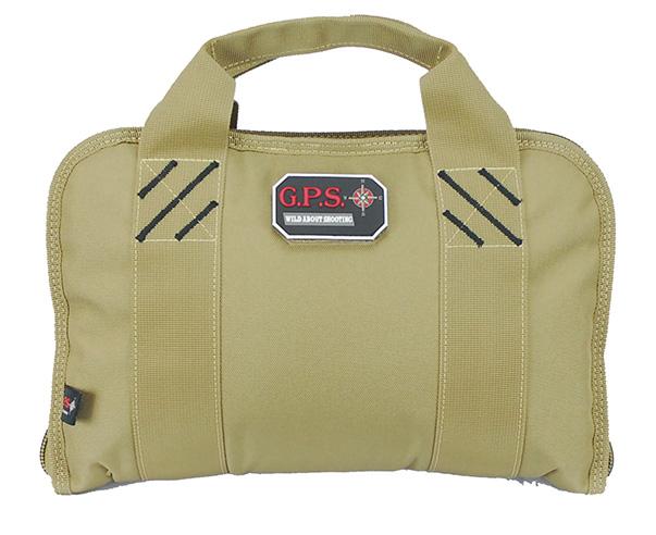 G*Outdoors Double Pistol Case with Visual I.D. Storage System, Tan