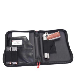 G Outdoors Handgun Case with Pistol Storage, Black (1 Handgun + 2 Magazines)