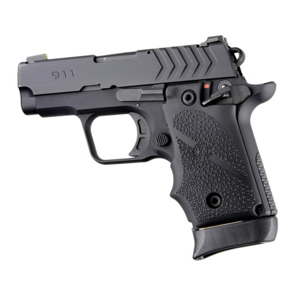Hogue OverMolded Rubber Grip for Springfield 911 .380 with Ambidextrous Safety, Black