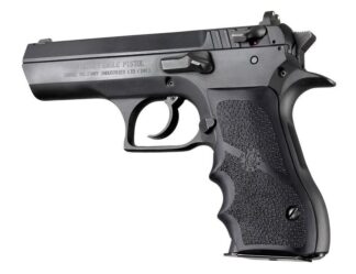 Hogue 76000 Rubber Grip Black with Finger Grooves for Magnum Research Baby Eagle .40/9mm