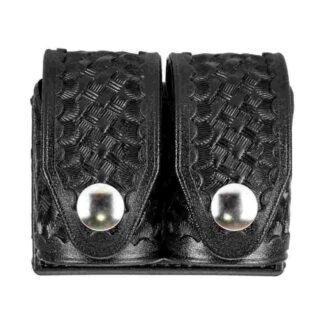 HKS SpeedLoader Case Double Medium 22 LR/38 Spl/357 Mag Belt Loop Black Hytrel