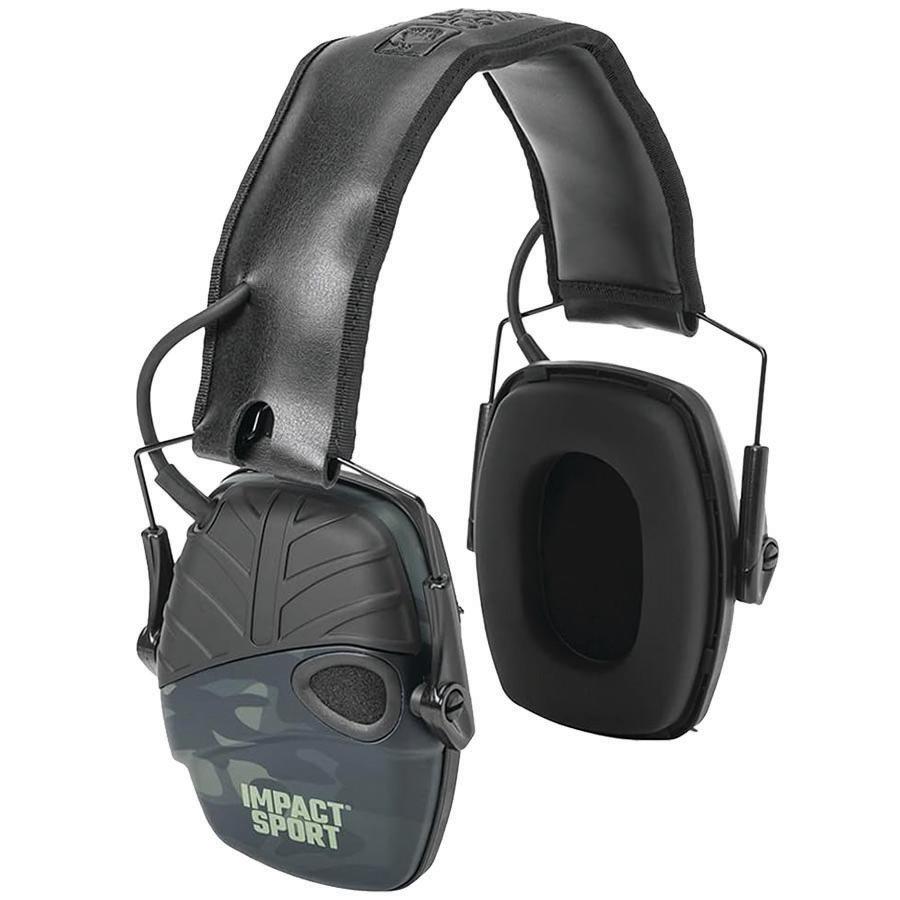 Howard Leight Impact Sport Electronic Earmuff, NRR 22dB, Multi-Cam Black
