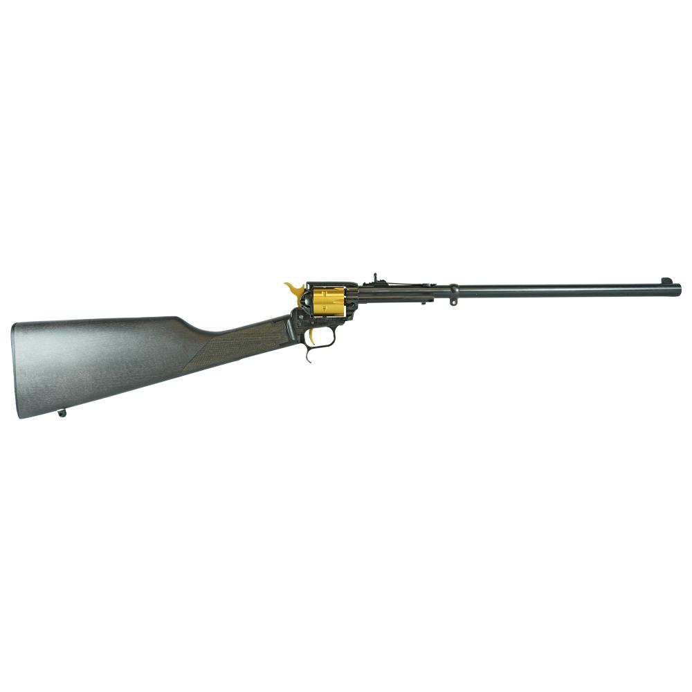 Heritage Arms Rough Rider Rancher .22 LR Carbine, 16.12" Barrel, 6 Rounds, Black Oxide/Black & Gold