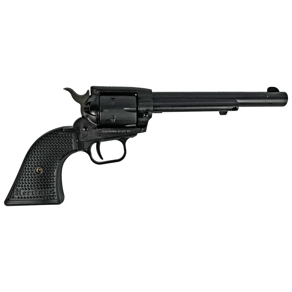 Heritage Rough Rider Steel Frame .22 LR 6.5" 6-Round Black Satin Polymer Grips