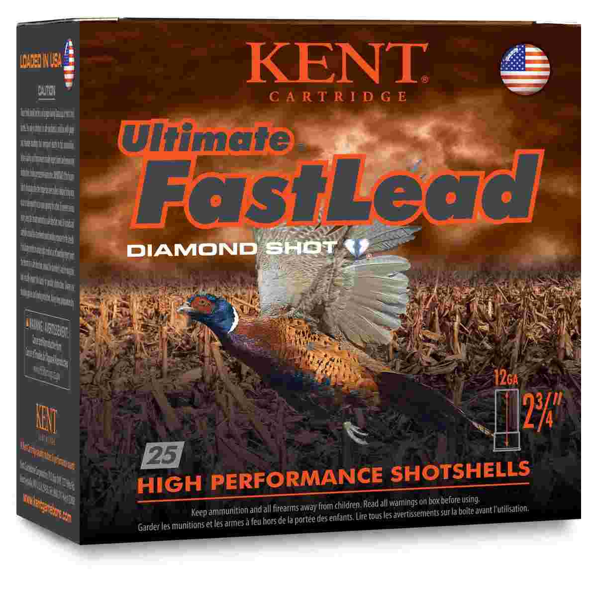 Kent Cartridge Ultimate Fast Lead 12 Gauge 2.75 in 1-1/4 oz #5 25 Rounds