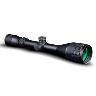 KonusPro 3-12x50mm Adjustable Objective Rifle Scope, 30/30 Duplex AO Reticle, Matte Black