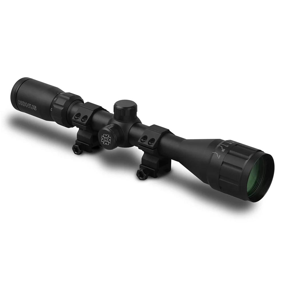 Konus Fighter 4-12x40 Ballistic 1/4 MOA Adjustable Objective Rifle Scope