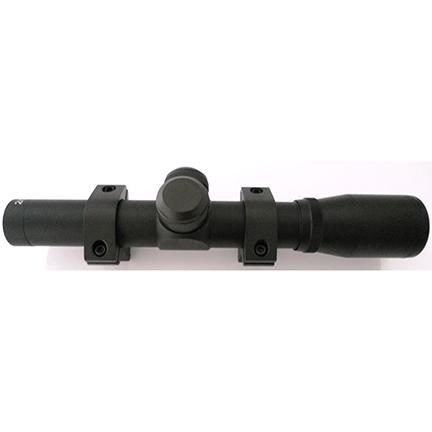 Davey Crickett Keystone Pistol Scope 2x-20mm, 14.5 in Eye Relief, 3/8 in Dovetail Rings