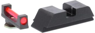 Ameriglo GEN 1-5 Glock 42/43/43X/48 Red Fiber Front .115, Black Steel Rear Square Notch