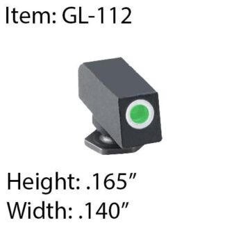 Ameriglo GL-112 Classic Style Tritium Night Sight Front, Green Outline/White