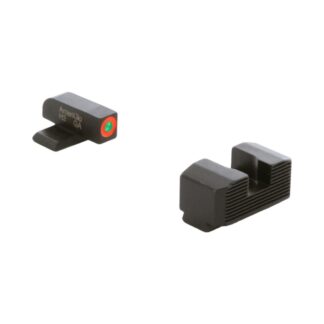 Ameriglo Protector Hellcat Standard Tritium Green/Orange Outline Black Serrated Rear Sight