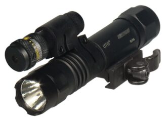 Leapers LT-ELP38Q-a LED Tactical Red Laser Flashlight Combo, 23mm, 150 Lumens